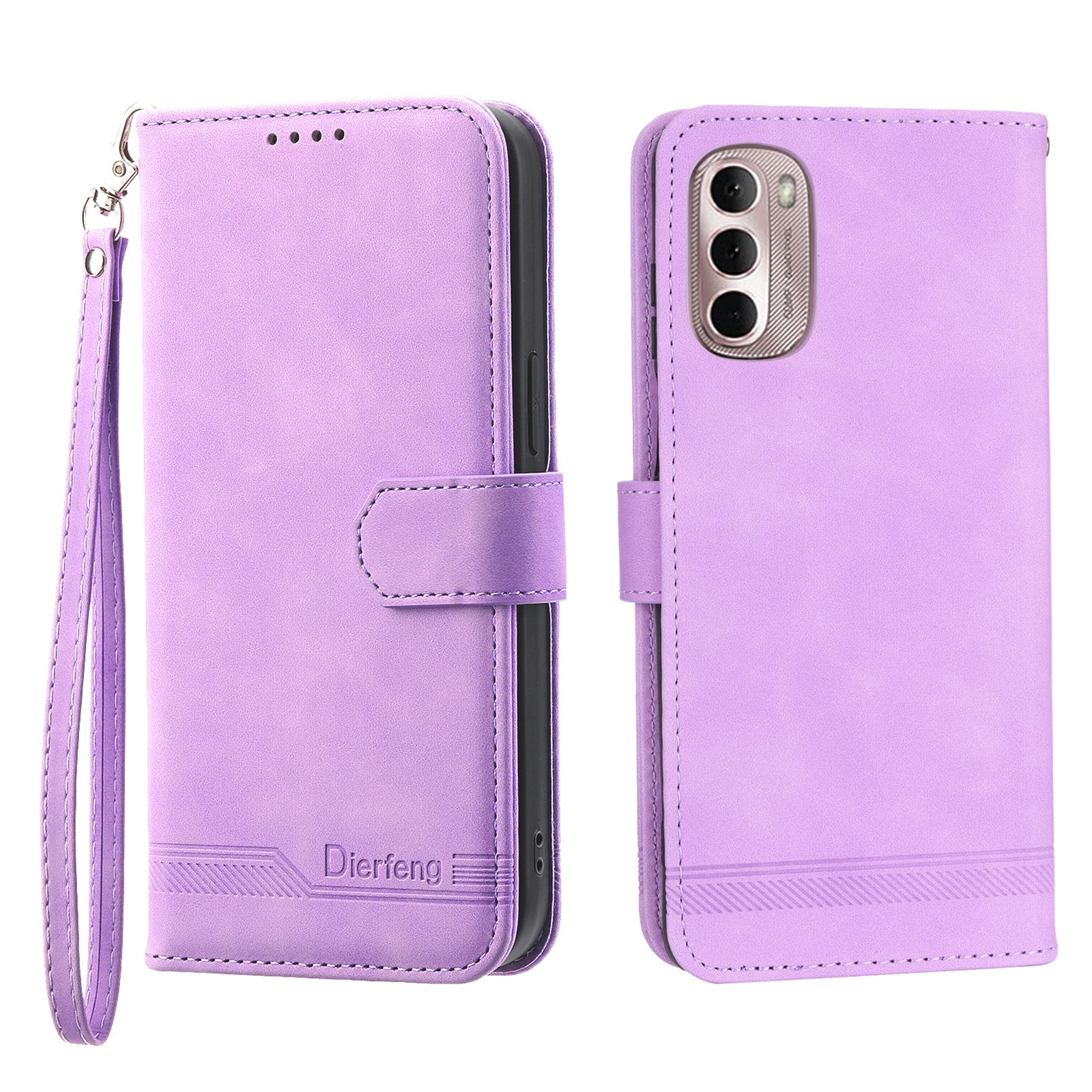 Pouzdro na telefon DIERFENG DF-03 pro Motorola Moto G Stylus 4G (2022) Lines Potištěný PU kožený kryt stojanu na telefon Pouzdro na telefon DIERFENG DF-03 pro Motorola Moto G Stylus 4G (2022) Lines Potištěný PU kožený kryt stojanu na telefon